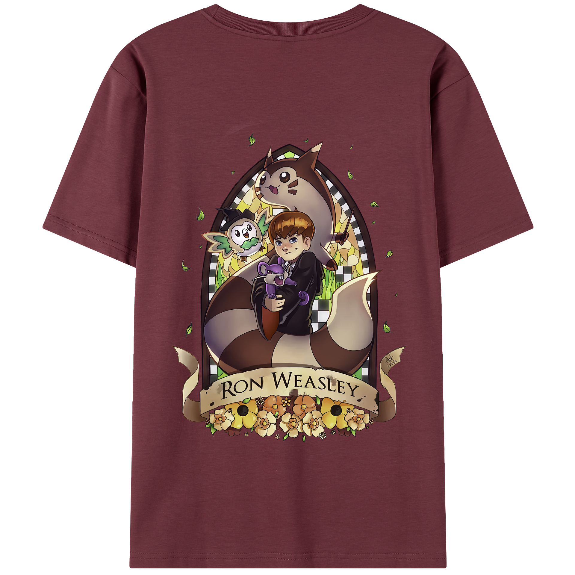 （画像用） Harry Potter ハリー・ポッターシリーズ 綿100％半袖Tシャツ（背面プリント）